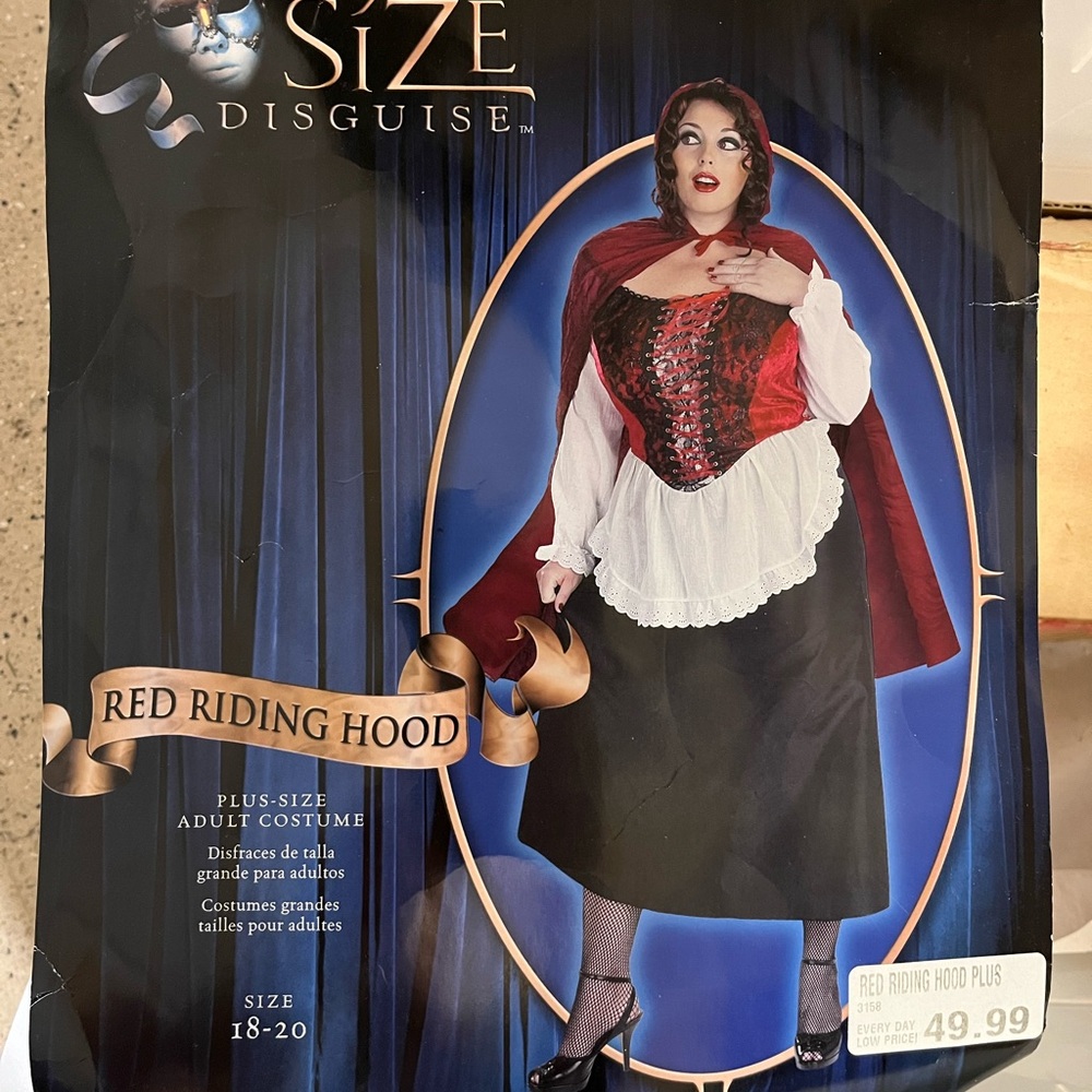 Women’s My Size Disguise Red Riding Hood Costume size 18 to 20
